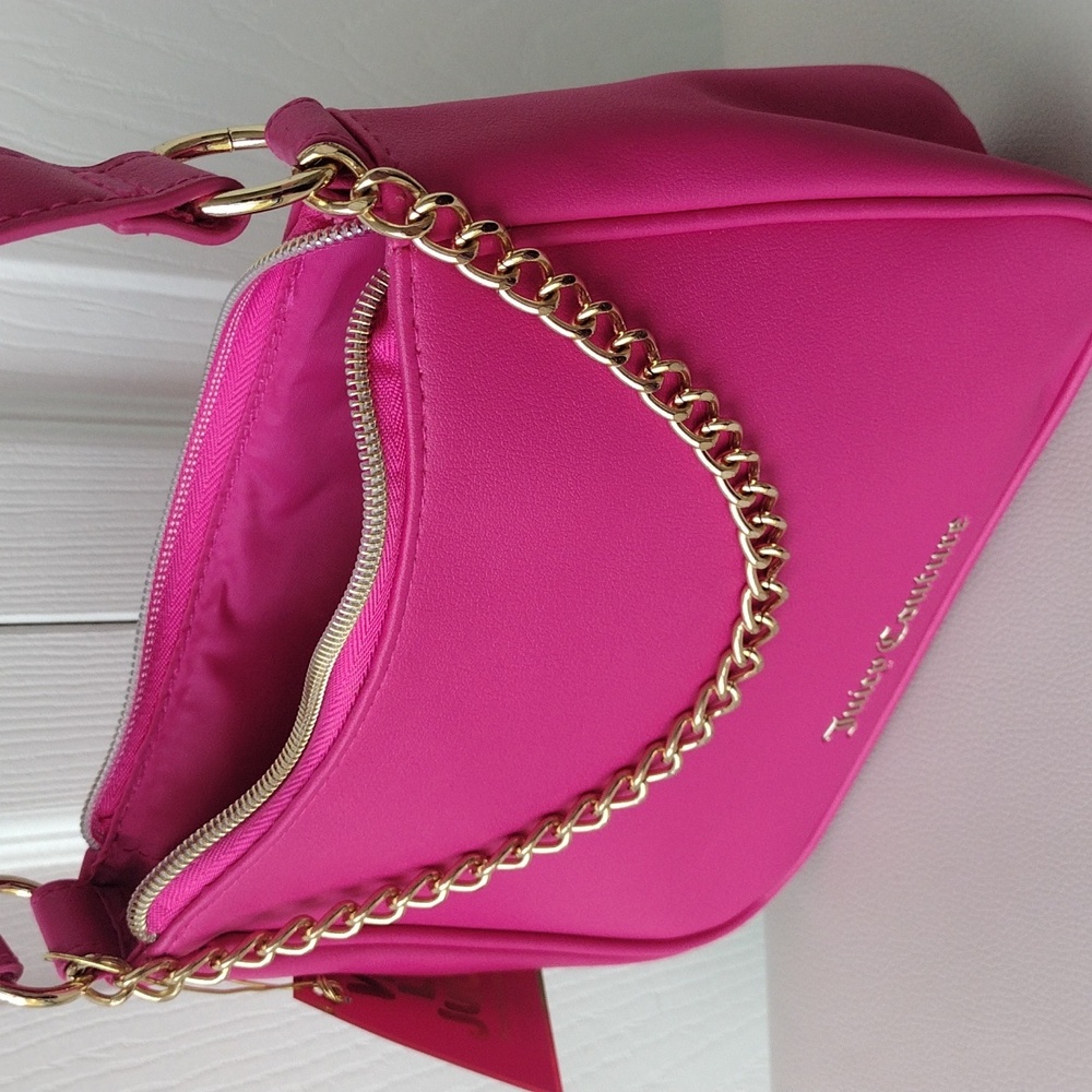 Juicy Couture Hot Pink Chain Shoulder Bag - Picture 10 of 16